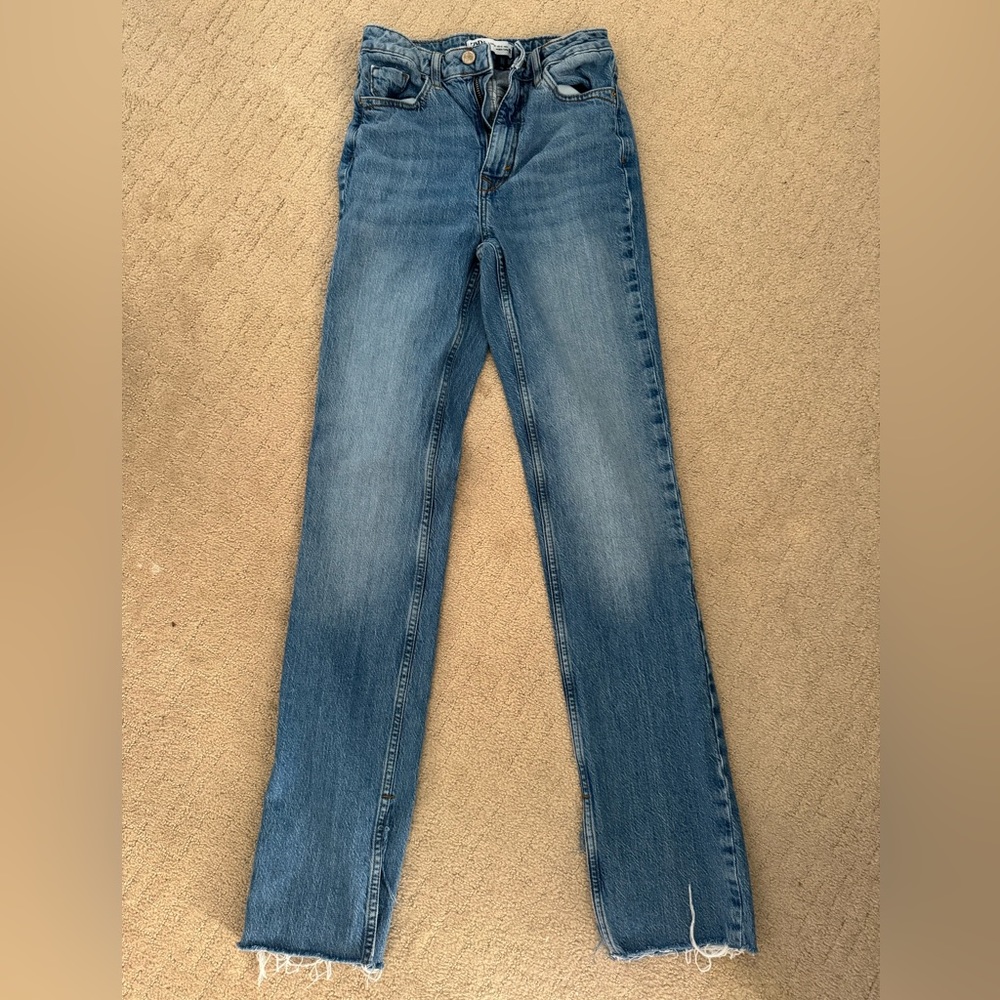 Zara jeans Z1975 high rise slim flare